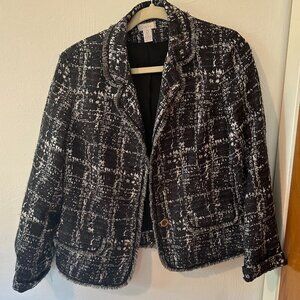 Chico's Jacket Blazer Size 0 Plaid
